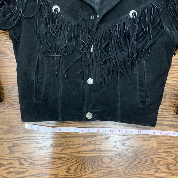 Vintage 80s western leather jacket - Picture 11 of 14